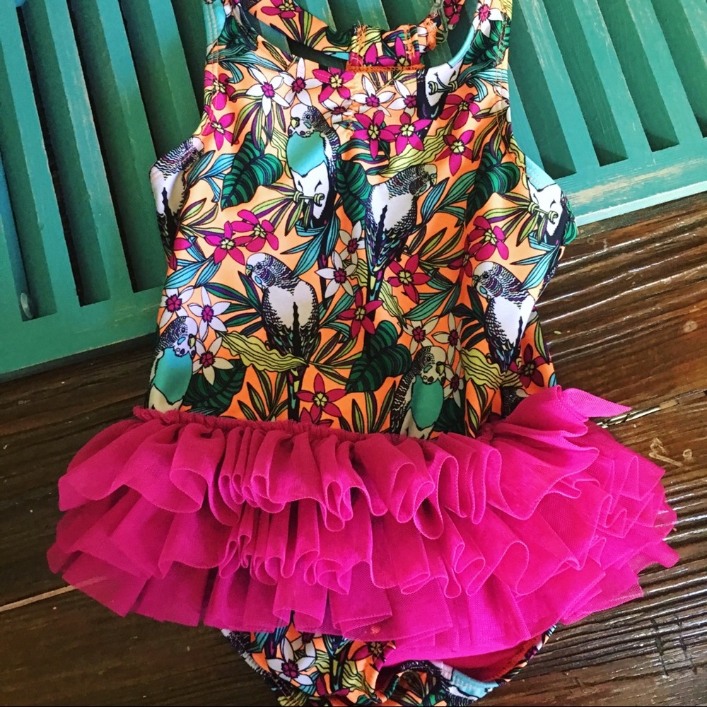 Toddler  Girl Cat & Jack Swim Suit 4t